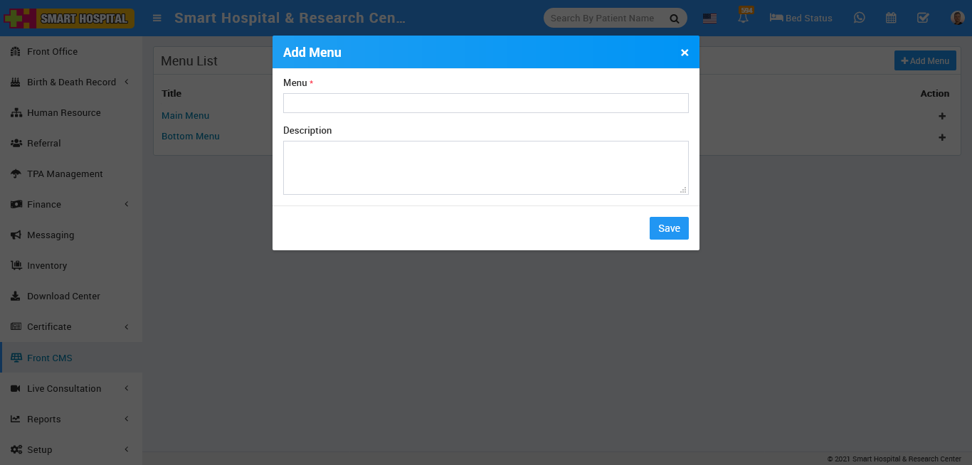 add menu